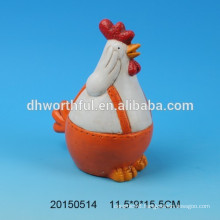 Animal series ceramic decoration in cock shape